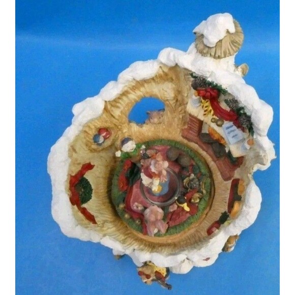 Vintage Berkeley Designs Music Box Santa Jingle Bells Ceramic Decorative Working - Picture 10 of 10